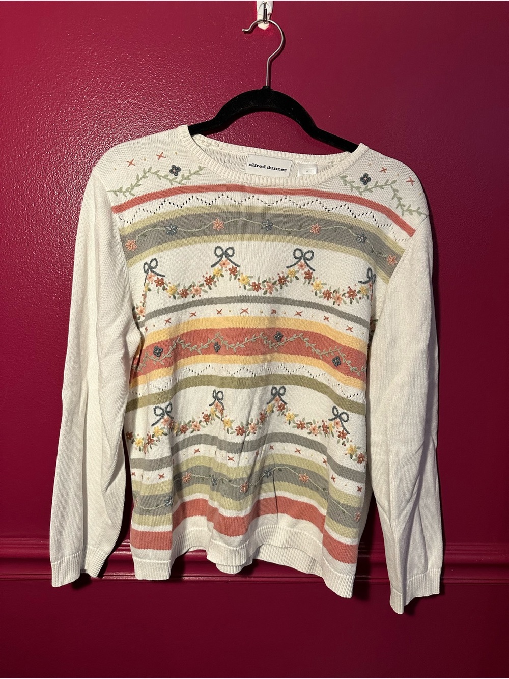 Alfred Dunner embroidered sweater